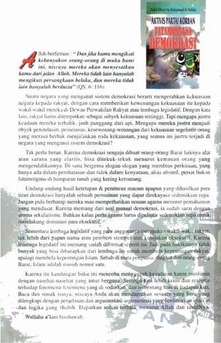 Aktivis partai dan dosa dosa pemilu