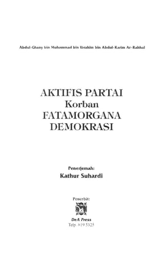 Aktivis partai dan dosa dosa pemilu