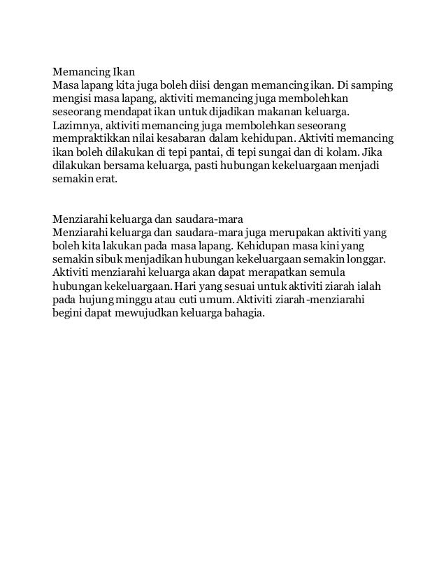 Aktiviti Masa Lapang