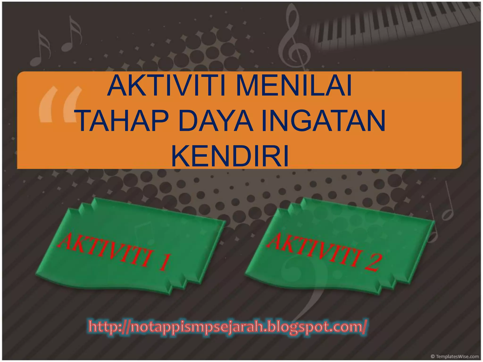 Aktiviti menilai tahap ingatan daya ingatan kendiri | PPS