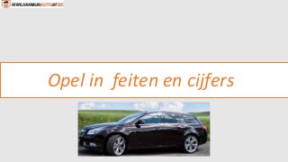 Opel in feiten en cijfers 
 