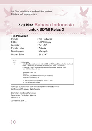 Bahasa indonesia kelas 3 SD | PDF