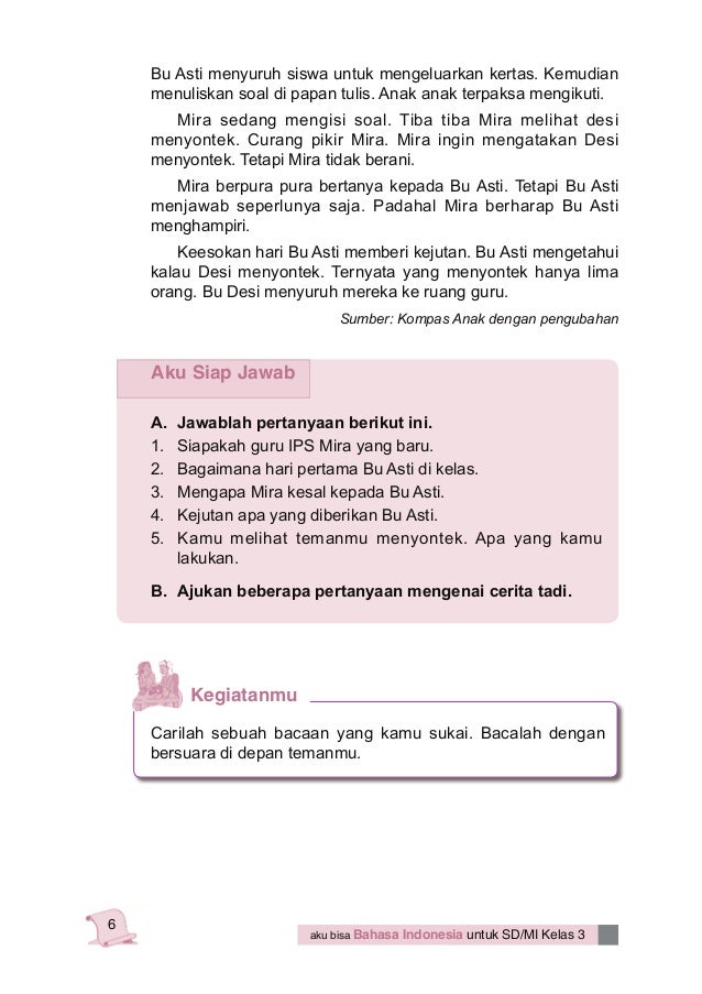 Bahasa Indonesia Kelas 3 Sd
