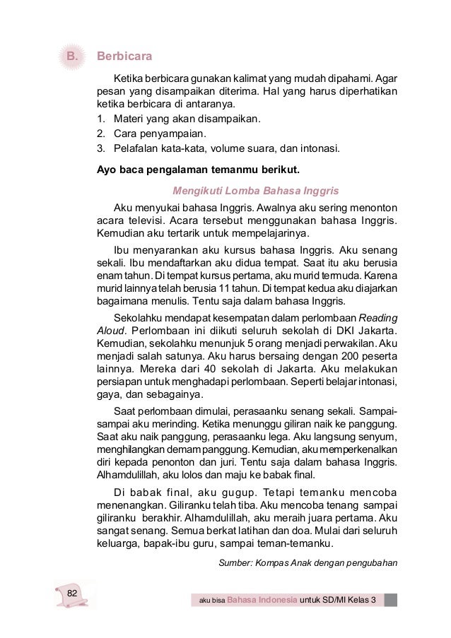 Aku bisa bahasa indonesia untuk kelas 3 - yeti nurhayati
