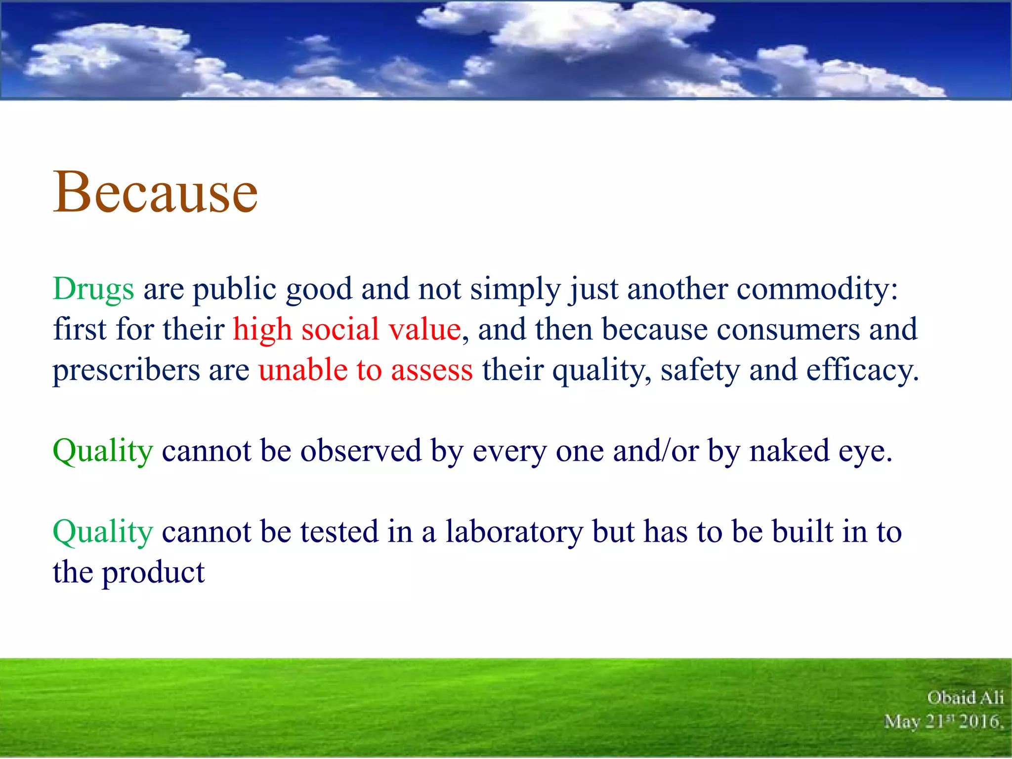 Pharmaceutical Regulations Outline | PDF