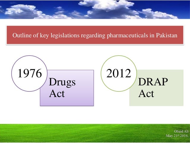 Pharmaceutical Regulations Outline