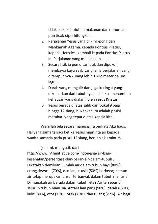 Aku haus kotbah Yesus di kayu Salib