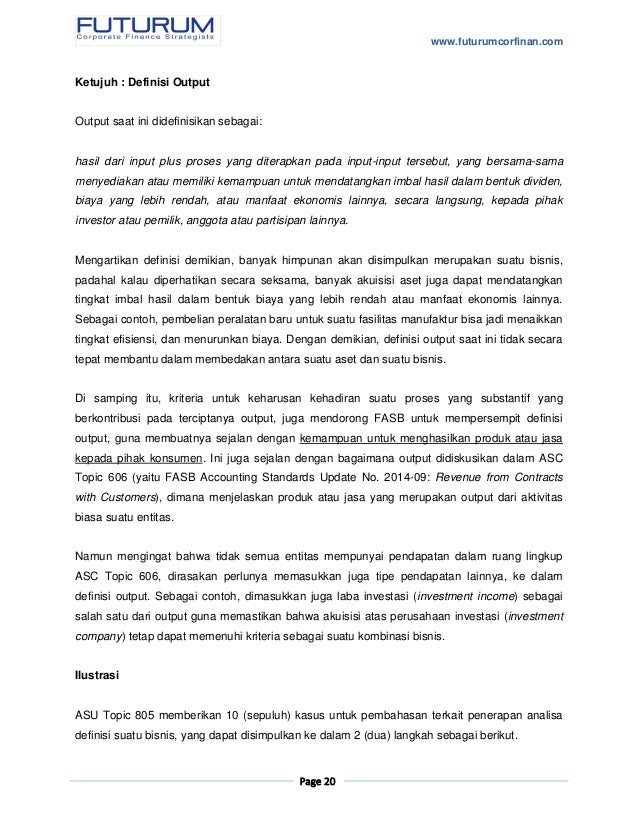 Akuisisi aset atau akuisisi bisnis asc topic 805