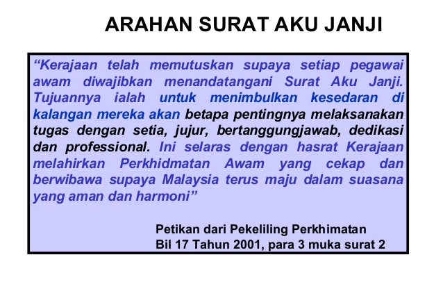 Surat Rasmi Akur Janji - Rasmi B