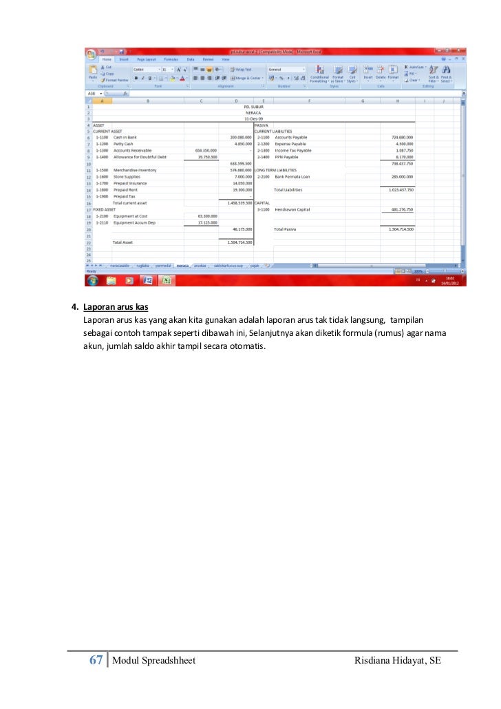 Contoh Soal Spreadsheet Akuntansi Dan Jawabannya Kelas 10 Semester 1 Guru Paud