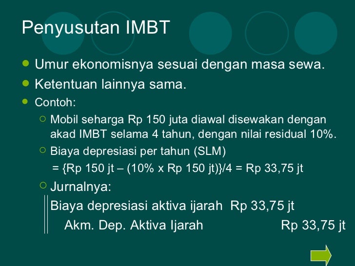 Akuntansi Ijarah Dalam Bank Syari'ah