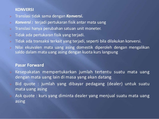 Pasar pertukaran internasional