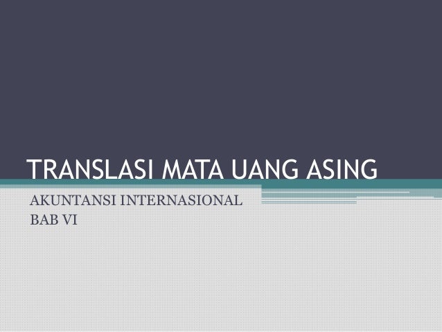 Memperdagangkan mata uang asing