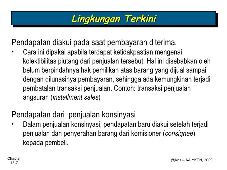 Akuntansi Keuangan Pengakuan Pendapatan