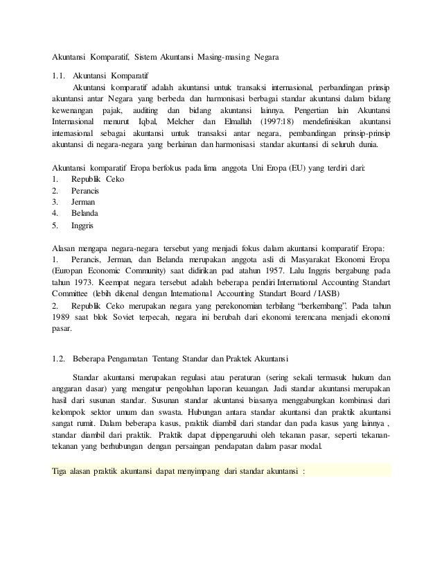 Akuntansi Komparatif
