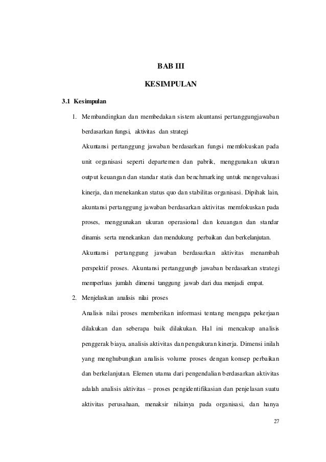 Akuntansi Pertanggungjawaban Berdasarkan Aktivitas Dan Strategi Anal
