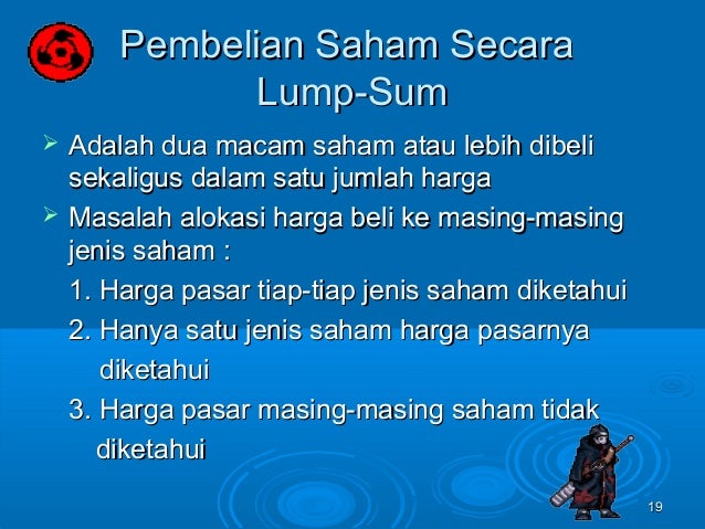 Akuntansi penanaman modal dalam saham dan dana & aktiva 