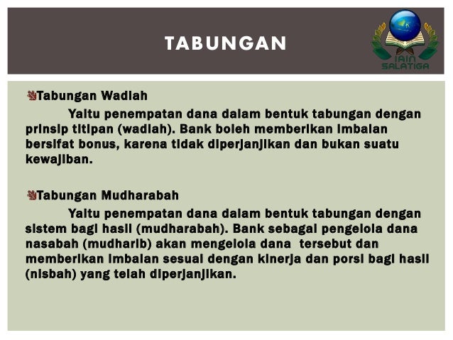 Akuntansi Syariah Penghimpun Dana Wadiah Dan Mudharabah