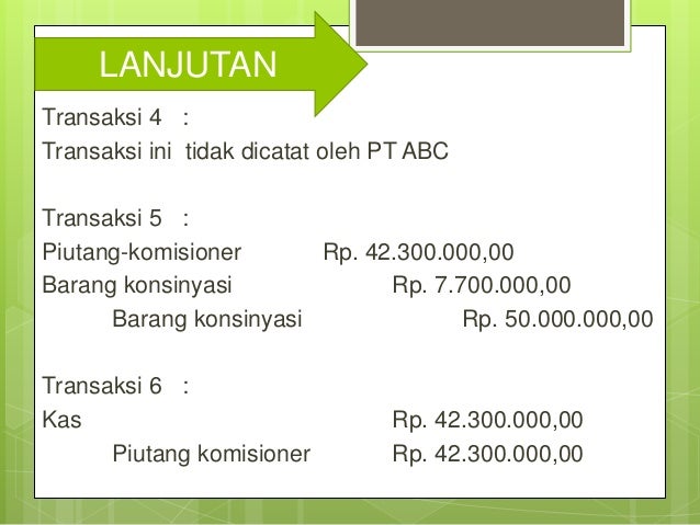 Akuntansi untuk penjualan konsinyasi untuk pengamanat