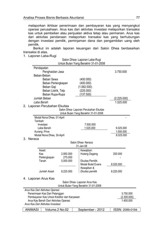 ANALISA PROSES BISNIS BERBASIS AKUNTANSI | DOC