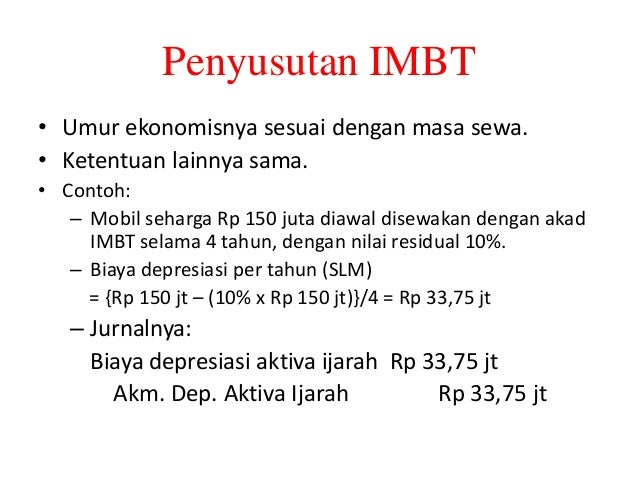 Akutansi ijaarah pada bank syariah