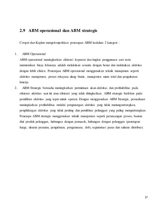Akutansi manajemen abc & abm