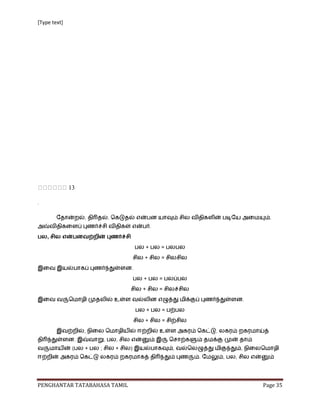 [Type text]




              13




PENGHANTAR TATABAHASA TAMIL   Page 35
 