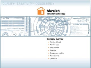 Company Overview Akvelon defined Akvelon facts Why Akvelon Expertise Engagement models Recent clients Contact us 
