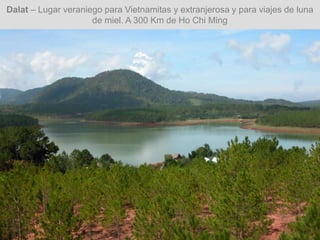 Dalat – Lugar veraniego para Vietnamitas y extranjerosa y para viajes de luna
de miel. A 300 Km de Ho Chi Ming
 