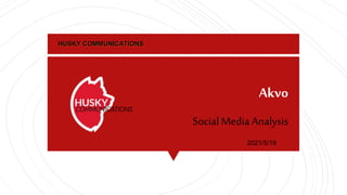 Akvo
Social Media Analysis
HUSKY COMMUNICATIONS
2021/5/19
 