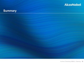 19Surface Chemistry EMEIA - Cleaning
Summary
 