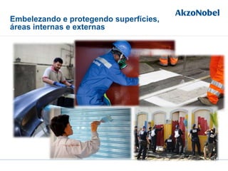 Embelezando e protegendo superfícies,
áreas internas e externas
 