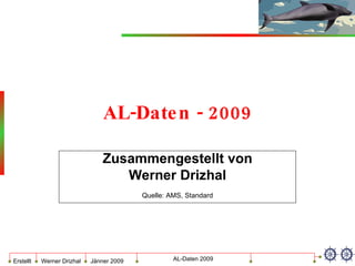 AL-Daten - 2009 Zusammengestellt von Werner Drizhal Quelle: AMS, Standard 
