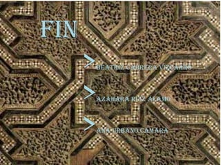 FIN
      >   BEATRIZ CABRERA VIZCARRO



      >   AZAHARA RUÍZ ÁLAMO



      >   ANA URBANO CÁMARA
 