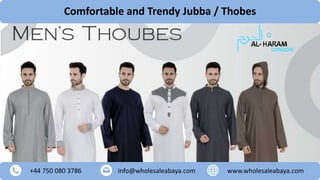 www.wholesaleabaya.com
+44 750 080 3786 info@wholesaleabaya.com
Comfortable and Trendy Jubba / Thobes
 