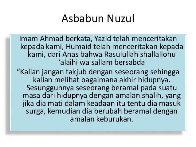 Asbabun Nuzul Surat Al Maidah Ayat 8