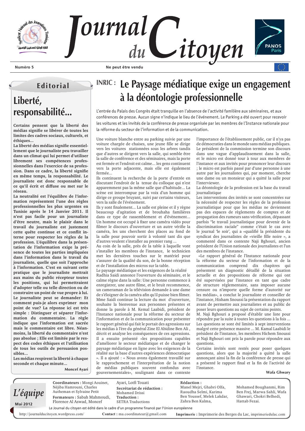 Journal du Citoyen 5