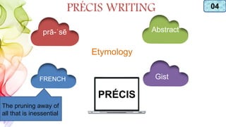Al precis writing | PPTX