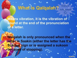 Qalka Letters Al qalqalah | PDF