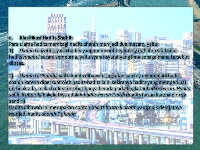 Al quran hadist ~ ''hadis ditinjau dari kualitas 