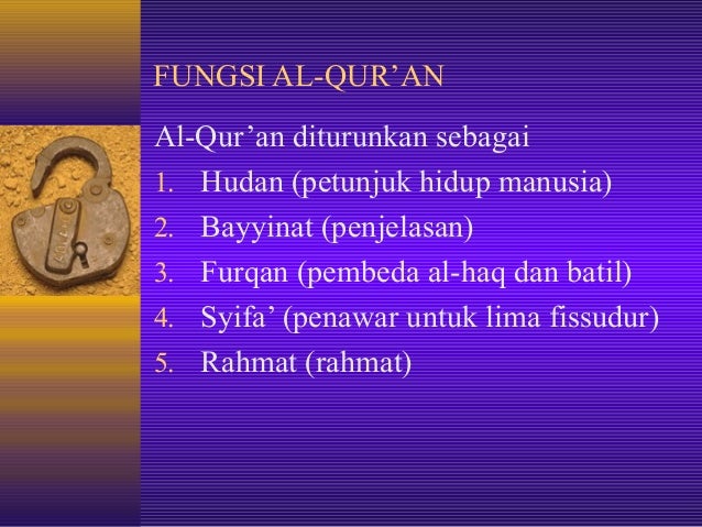 4 Fungsi Al Qur An Bagi Kehidupan Manusia Youtube
