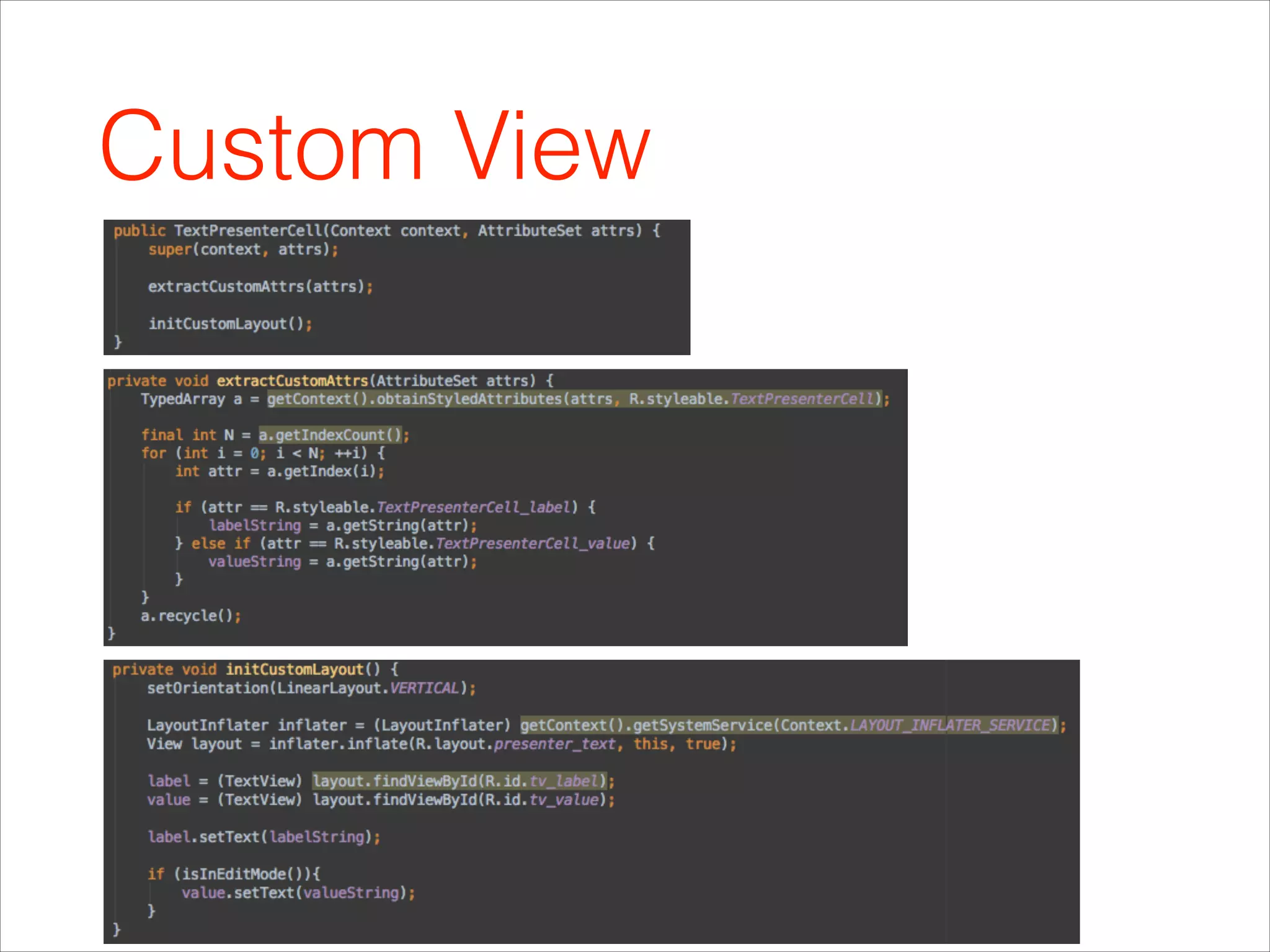 Custom View
 