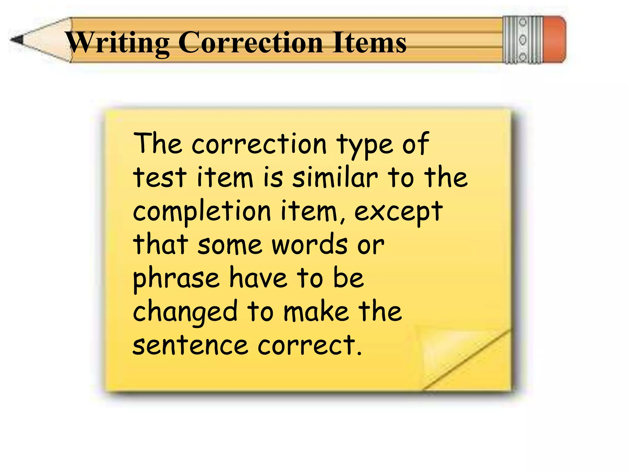 Paper And Pencil Test Assessment Constructing Objective Paper And Pencil Tests | PPTX | Educational