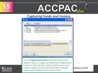 Capturing funds and Invoice
 