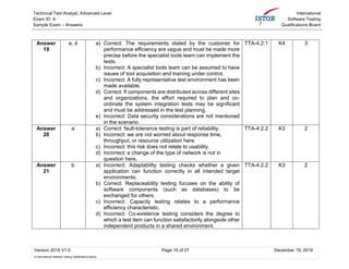ISTQB Technical Test Analyst Answers to Sample Question Paper | PDF