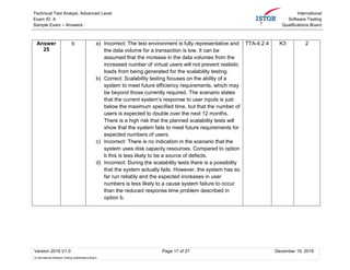 ISTQB Technical Test Analyst Answers to Sample Question Paper | PDF