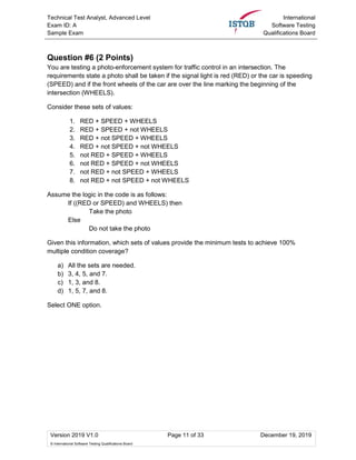 Sample Technical Test ISTQB Technical Test Analyst Sample Question Paper | PDF