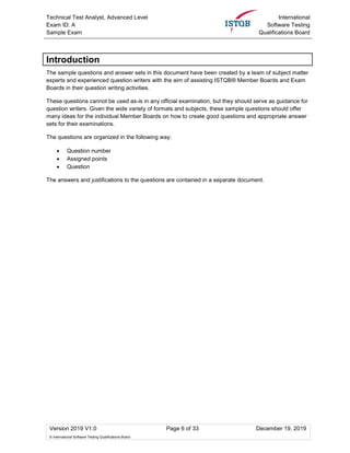 Sample Technical Test ISTQB Technical Test Analyst Sample Question Paper | PDF