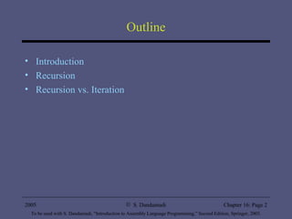 Outline Introduction Recursion Recursion vs. Iteration 