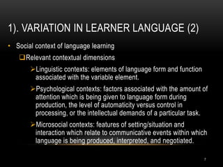 Social Contexts of SLA, Sok Soth, RUPP, IFL | PPT